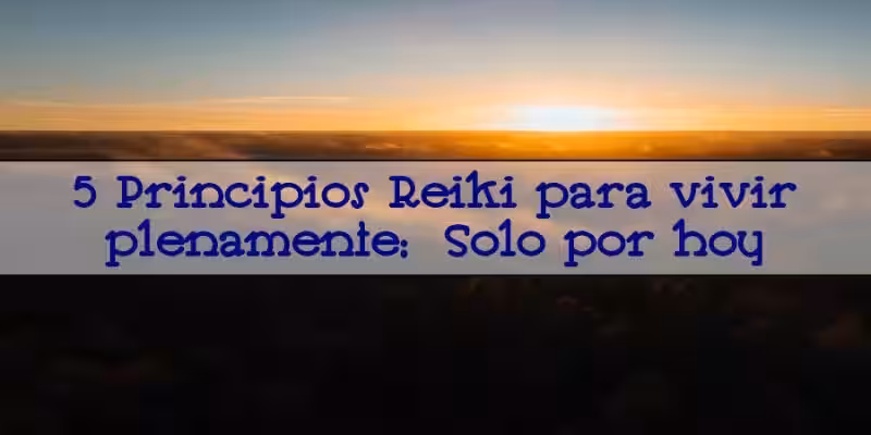 Solo por Hoy Reiki: Un Camino de Bienestar Espiritual